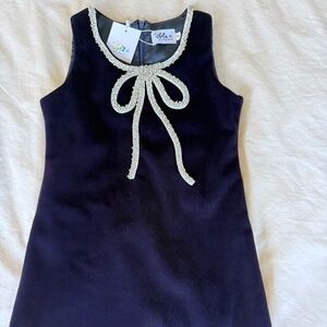 Black Velvet Bow Dress NWT!